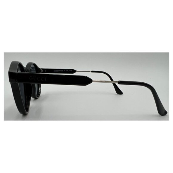 NIB-Gucci 6811 Retro Round Black Acetate/Metal Sunglasses - 49mm - Picture 7 of 12